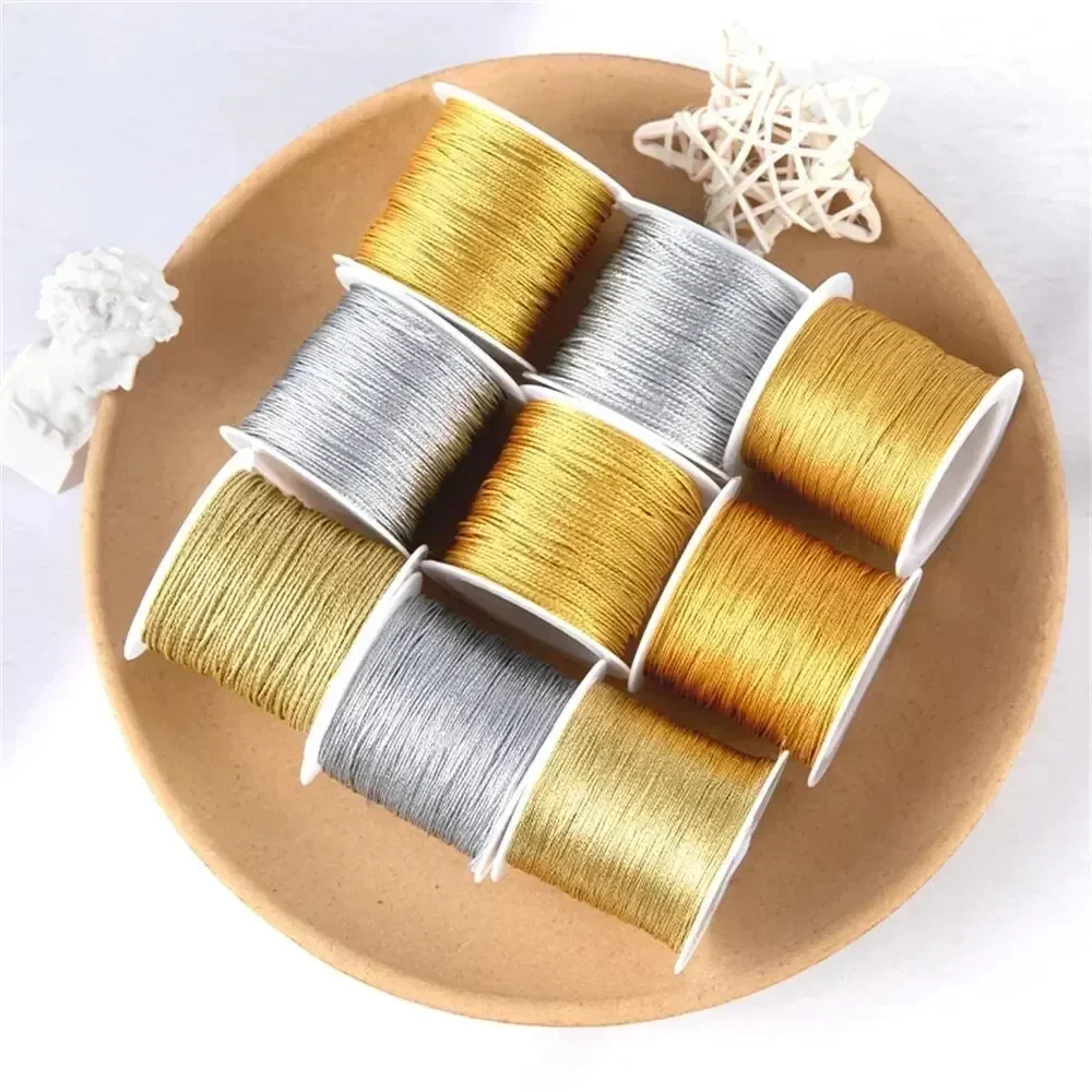 A Roll of 0.2-0.6mm DIY Hand Woven Bracelet, Hand Rope, Woven Rope, Embroidered Gold and Silver Silk Thread Material
A Roll of 0.2-0.6mm DIY Hand Woven Bracelet, Hand Rope, Woven Rope, Embroidered Gold and Silver Silk Thread Material