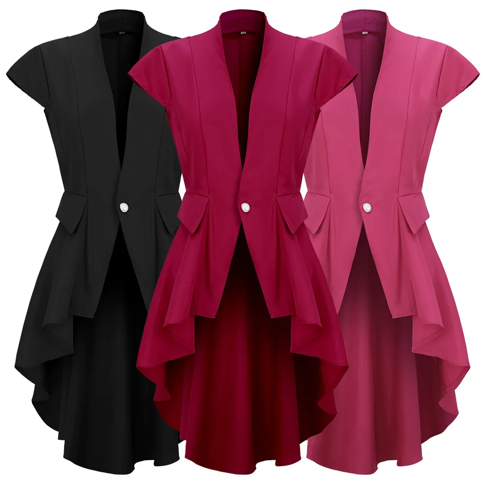 Women Medieval Renaissance Vampire Cosplay Costume Victorian Waterfall Waistcoat Jacket Gothic Steampunk Tail Coat for Halloween
Women Medieval Renaissance Vampire Cosplay Costume Victorian Waterfall Waistcoat Jacket Gothic Steampunk Tail Coat for Halloween