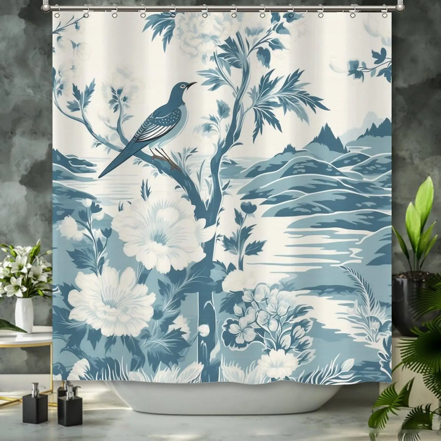 Тканевая шторка для душа Chenonceau Birds and Botanicals Aquamarine, 72x72 дюйма, классический восточный декор, украшение для ванной комнаты
Тканевая шторка для душа Chenonceau Birds and Botanicals Aquamarine, 72x72 дюйма, классический восточный декор, украшение для ванной комнаты
