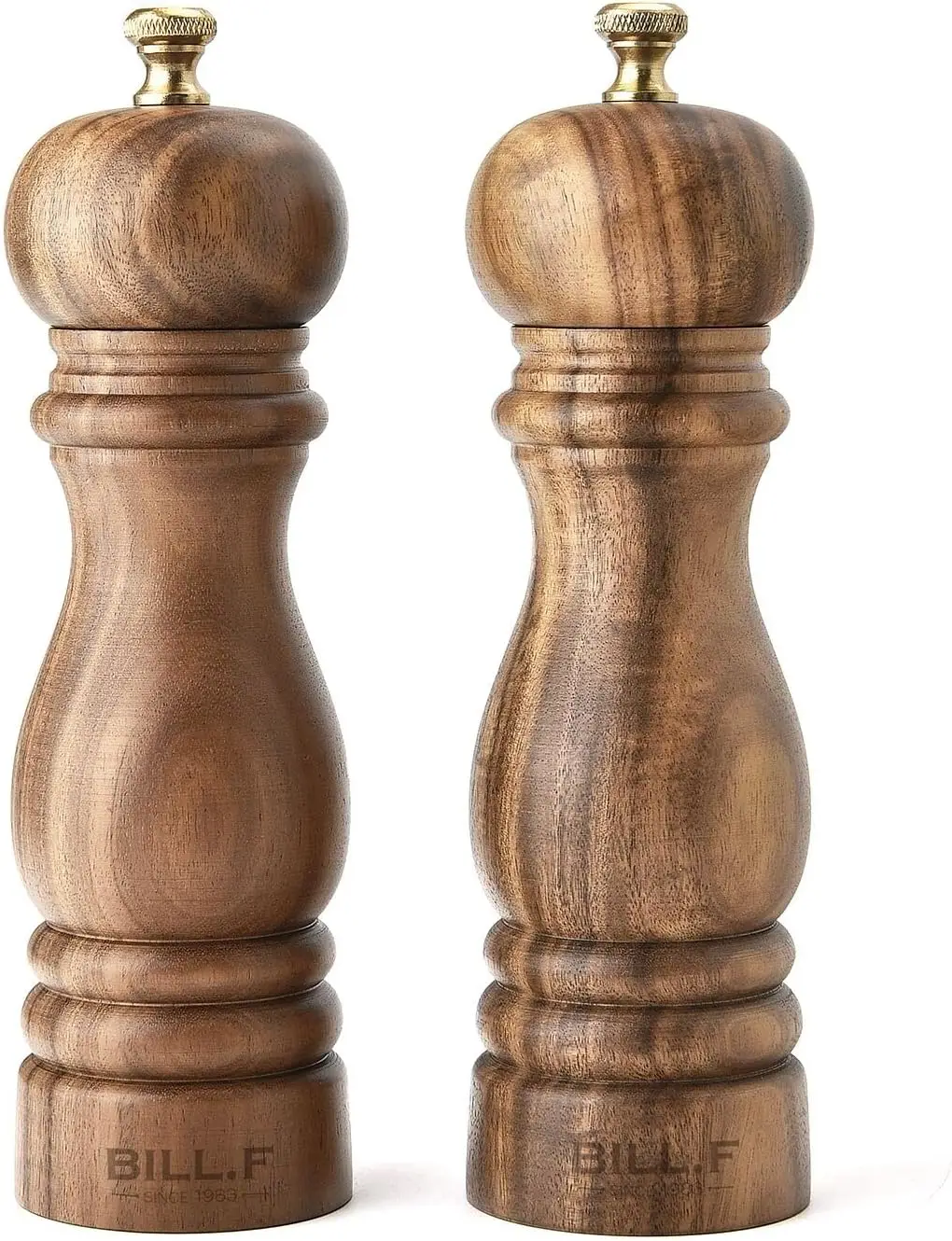 Acacia Wood Salt and Pepper Grinder Set, Manual Adjustable Ceramic Grinder, 7 Inch, 2 Pack
Acacia Wood Salt and Pepper Grinder Set, Manual Adjustable Ceramic Grinder, 7 Inch, 2 Pack
