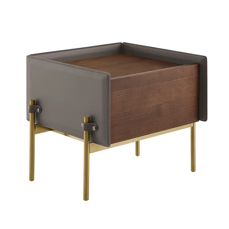 Modern Nightstand Natural Wood Minimalist Wooden Leather Bedside Table Mobile Stainless Steel Bedroom Chest Drawers Furniture
Modern Nightstand Natural Wood Minimalist Wooden Leather Bedside Table Mobile Stainless Steel Bedroom Chest Drawers Furniture