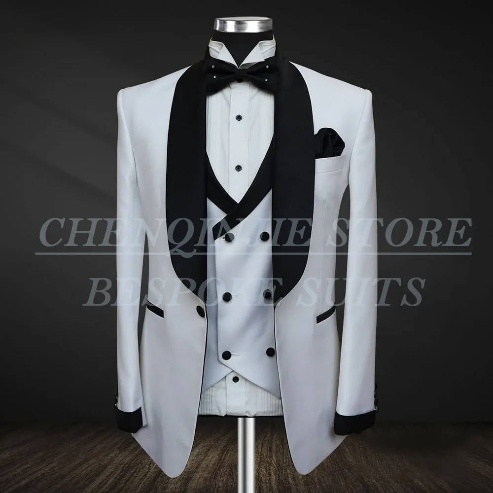 SILIWEYA Elegant White Men's Suits Outfits Formal Occasion One Button Shawl Lapel Slim Fit 3 Piece Jacket Pants Vest Blazer 2025
SILIWEYA Elegant White Men's Suits Outfits Formal Occasion One Button Shawl Lapel Slim Fit 3 Piece Jacket Pants Vest Blazer 2025