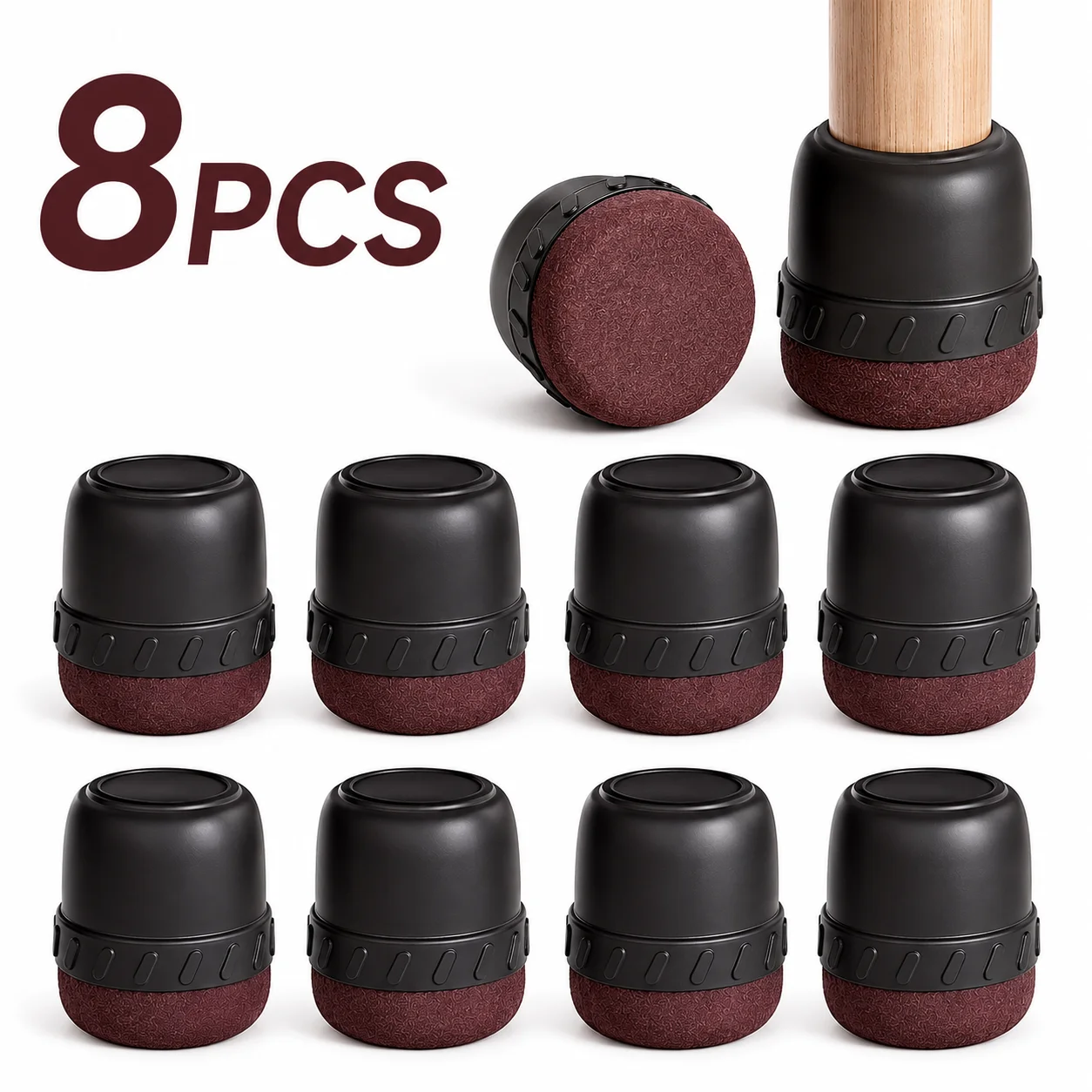 8PCS Silicone Chair Leg Protectors with Non-Slip Felt Bottom Furniture Feet Pads for Hardwood Floors Protecting from Scratches
8PCS Silicone Chair Leg Protectors with Non-Slip Felt Bottom Furniture Feet Pads for Hardwood Floors Protecting from Scratches
