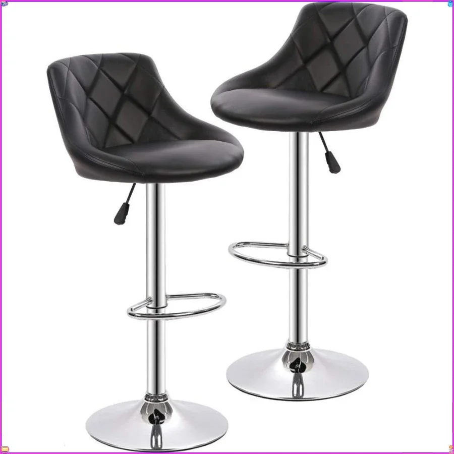 Modern Swivel Bar Stools Set of 2, Adjustable Height PU Leather Chairs with Backrest for Kitchen & Breakfast Nook
Modern Swivel Bar Stools Set of 2, Adjustable Height PU Leather Chairs with Backrest for Kitchen & Breakfast Nook