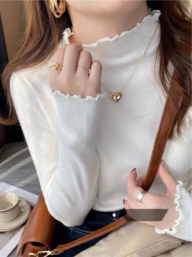 Women's Knitted Base irt f High Collar Inner Wear White Wood ain Spring 2026 Commute Sle Slim Fit Long Sve
Women's Knitted Base irt f High Collar Inner Wear White Wood ain Spring 2026 Commute Sle Slim Fit Long Sve