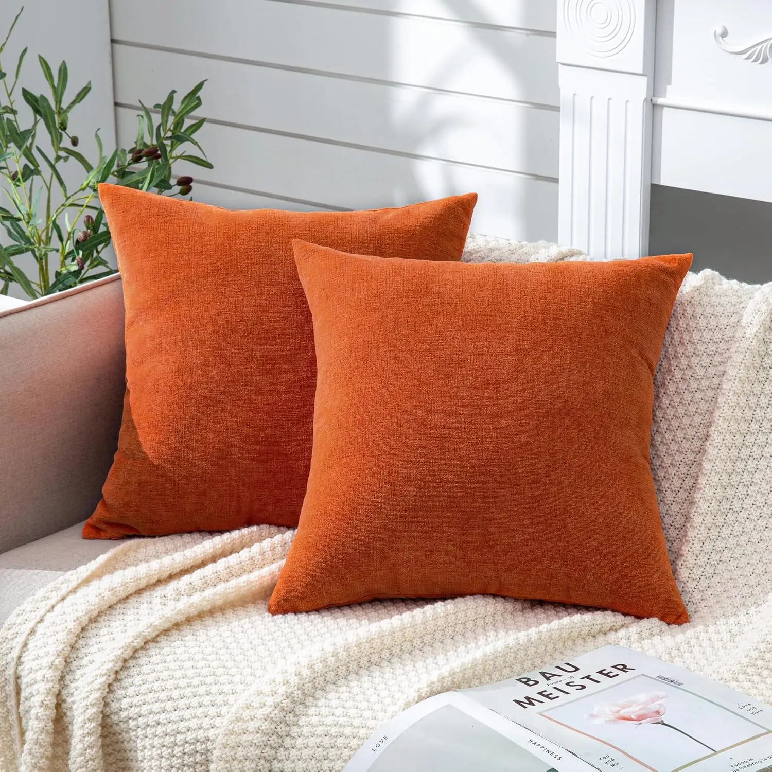 Super Soft Chenille Pillows Farmhouse Fall Pillowcase for Living Room Bedroom Sofa Couch Cushion Cover Burnt Orange 45x45cm
Super Soft Chenille Pillows Farmhouse Fall Pillowcase for Living Room Bedroom Sofa Couch Cushion Cover Burnt Orange 45x45cm
