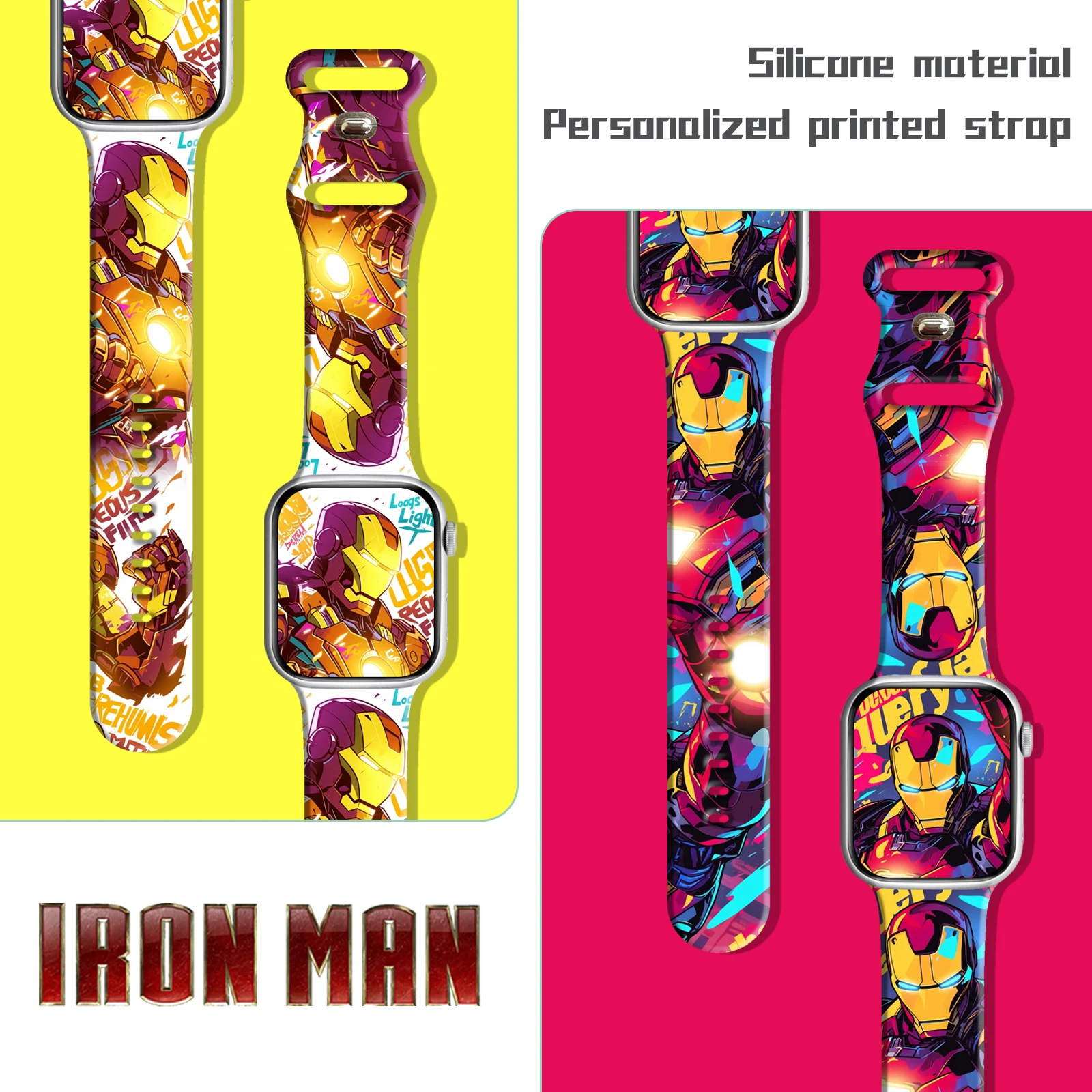 Lron Man Series 3 Print Strap for iWatch11 10 9 Silicone Band Replaceable Bracelet for Apple Watch 46mm 42mm 41mm 38mm Watchband
Lron Man Series 3 Print Strap for iWatch11 10 9 Silicone Band Replaceable Bracelet for Apple Watch 46mm 42mm 41mm 38mm Watchband