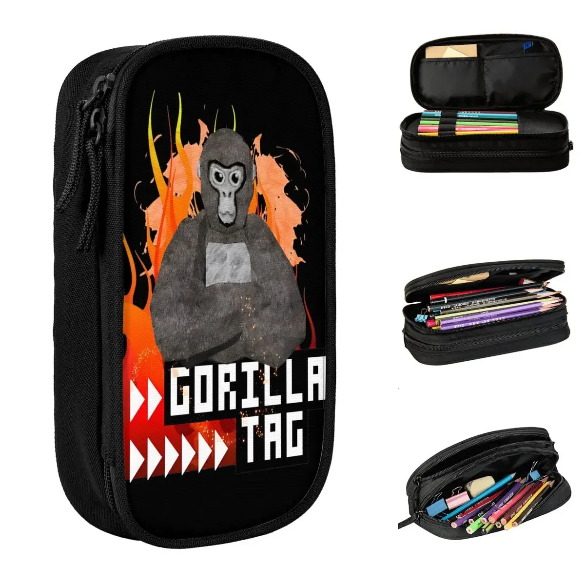 Gorilla Tag Fire Pencil Cases Creative Game Monkeys Pen Bag Girls Boys Large Storage Students School Zipper Pencilcases 
Gorilla Tag Fire Pencil Cases Creative Game Monkeys Pen Bag Girls Boys Large Storage Students School Zipper Pencilcases