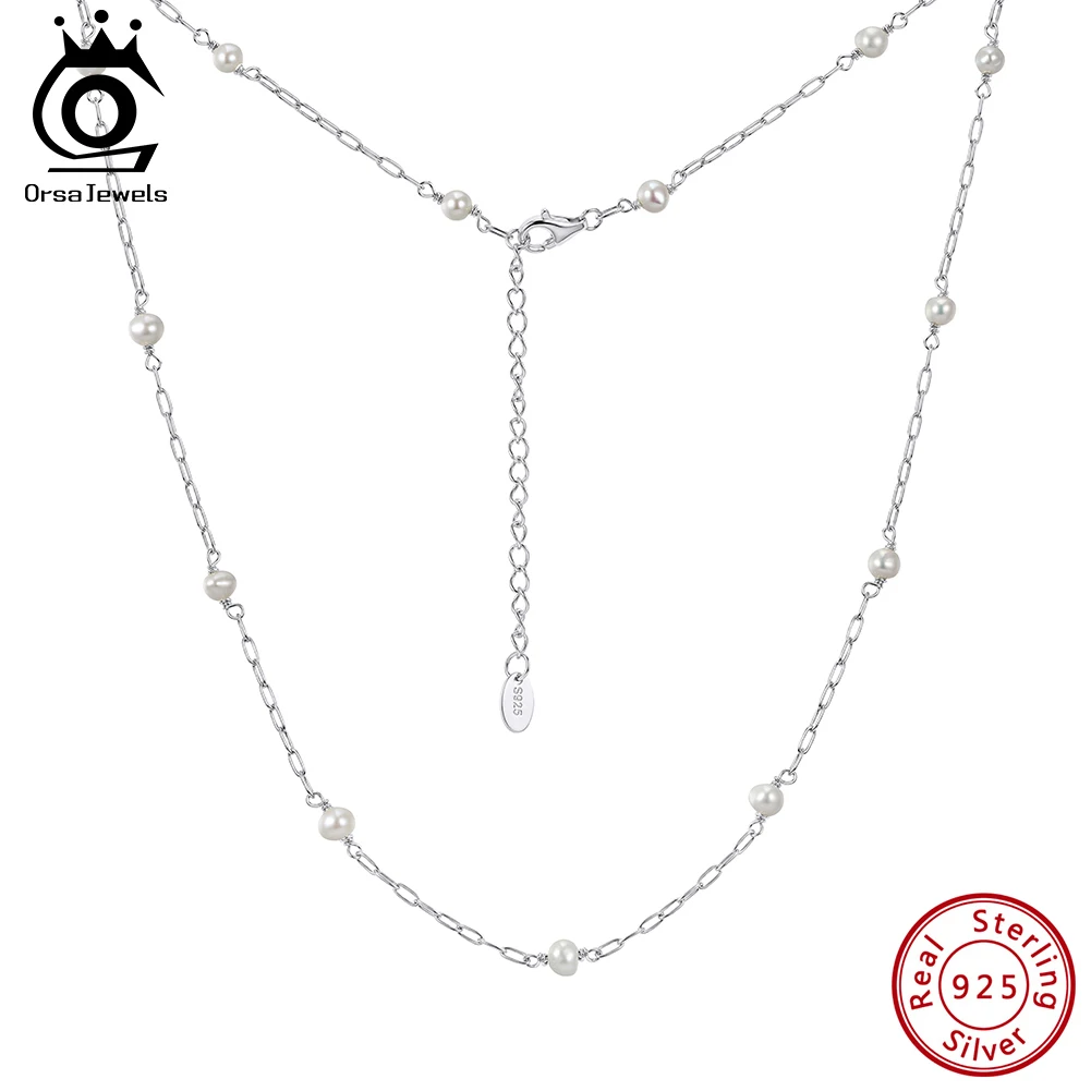 ORSA JEWELS 925 Sterling Silver Simple Pearl Choker Necklace for Women Natural Freshwater Pearl Chain Party Jewelry GPN104
ORSA JEWELS 925 Sterling Silver Simple Pearl Choker Necklace for Women Natural Freshwater Pearl Chain Party Jewelry GPN104