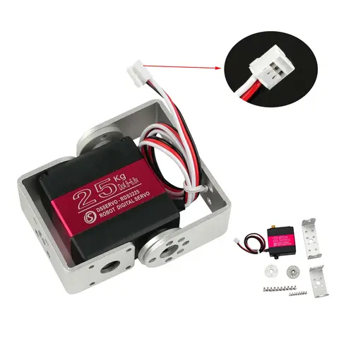 RDS3225 6V 25KG servo numérique double axe 270 degrés avec câble Terminal HY2.0 3P servos robotiques pour bras de manipulateur de Robot