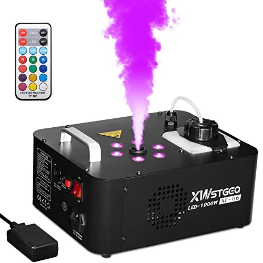 Fog Machine with LED Lights, 1000W Smoke Machine for Parties Halloween Weddings, Vertical Effect Machine with Wireless Remote,
Fog Machine with LED Lights, 1000W Smoke Machine for Parties Halloween Weddings, Vertical Effect Machine with Wireless Remote,