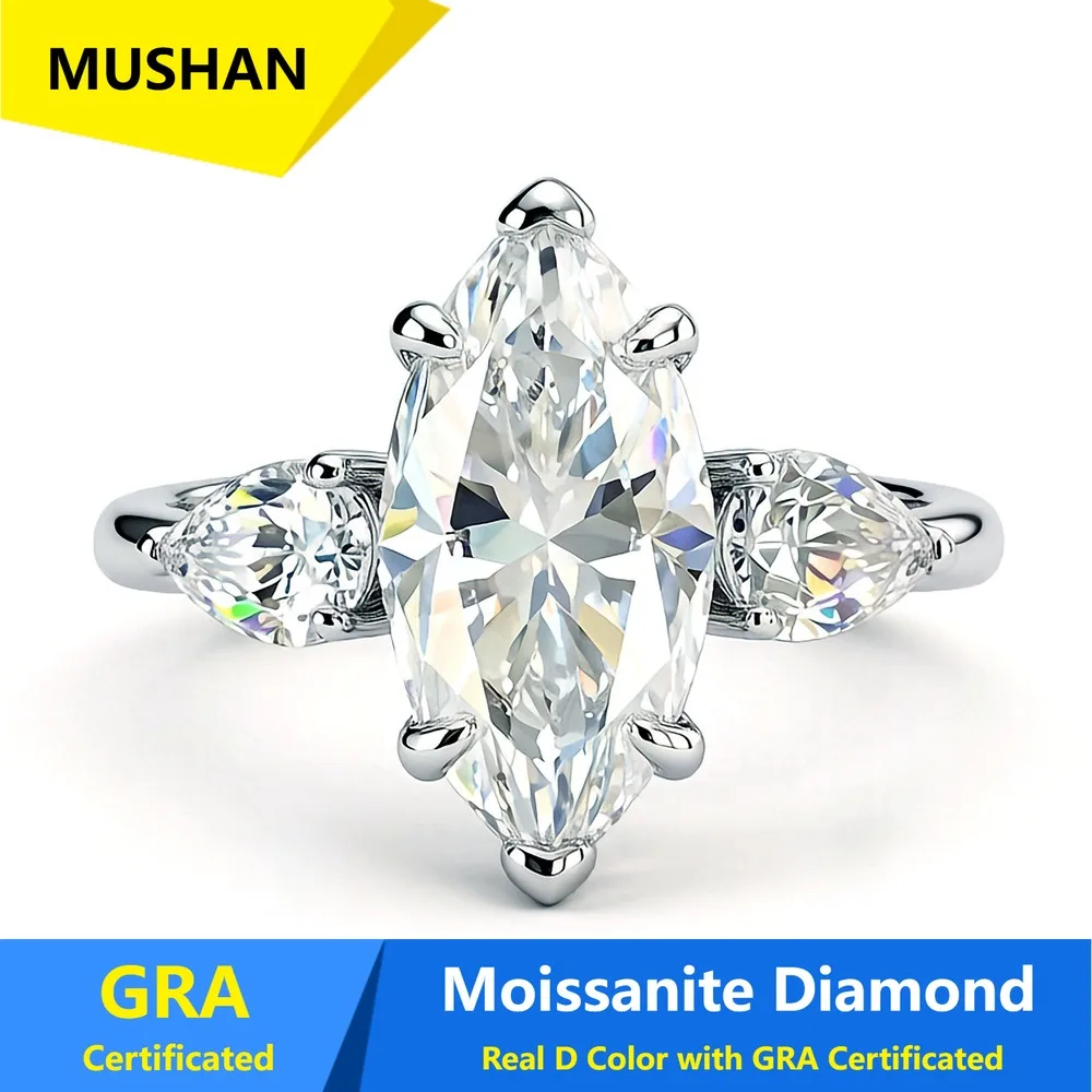 MUSHAN Luxury Jewelry 925 Sterling Silver Ring Band Women GRA Certificated Moissanite Diamond Emerald D Color Rings Fine Jewelry
MUSHAN Luxury Jewelry 925 Sterling Silver Ring Band Women GRA Certificated Moissanite Diamond Emerald D Color Rings Fine Jewelry