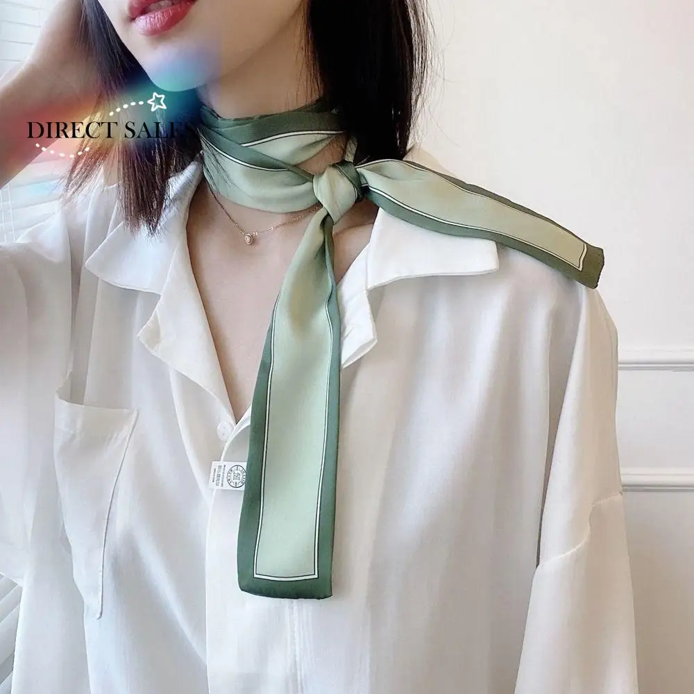 Wraps Stripe Female Shawl Neckerchief Ribbon Headband Printing Small Long Scarf Silk Scarf Korean Style Scarves Printed Scarf
Wraps Stripe Female Shawl Neckerchief Ribbon Headband Printing Small Long Scarf Silk Scarf Korean Style Scarves Printed Scarf