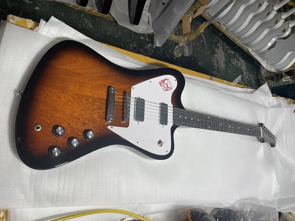 Electric Guitar Fire bird, 6 strings, sunburst color, Well crafted,Rosewood Fingerboard,High Quality,in stock,Fast Shipping
Electric Guitar Fire bird, 6 strings, sunburst color, Well crafted,Rosewood Fingerboard,High Quality,in stock,Fast Shipping