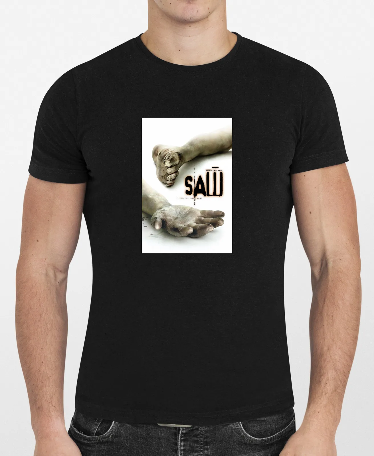 Saw (2004) Movie Poster Graphic T Shirt Men or Women NEW
Saw (2004) Movie Poster Graphic T Shirt Men or Women NEW