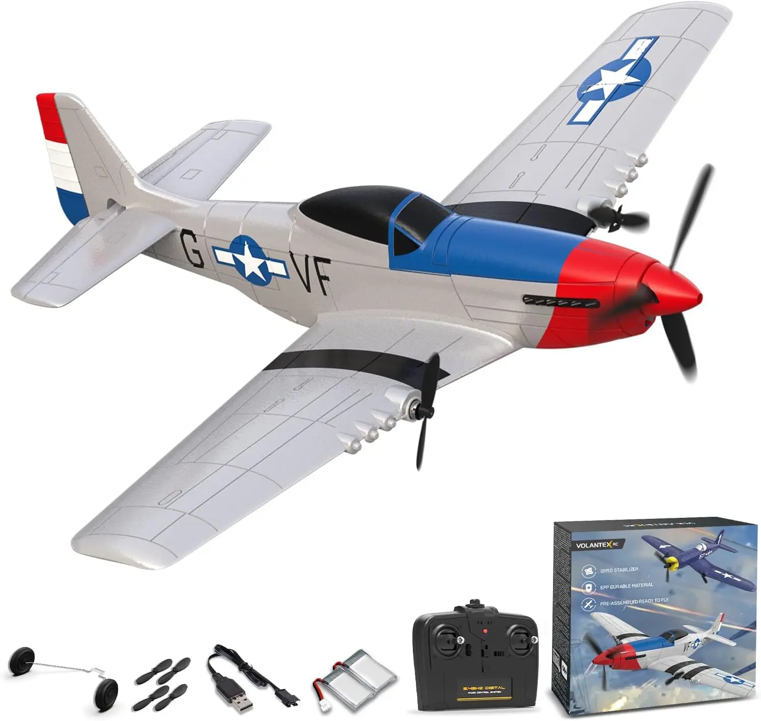 3 Channel Remote Control Fighter Airplane Toy, 2.4GHz RTF Glider Aircraft with 6-Axis Gyro Stabilizer, Easy to Fly for Adults and Beginners
3 Channel Remote Control Fighter Airplane Toy, 2.4GHz RTF Glider Aircraft with 6-Axis Gyro Stabilizer, Easy to Fly for Adults and Beginners