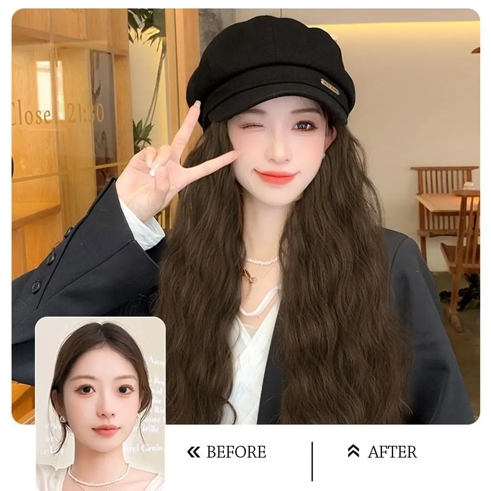 Новая мода высокого качества с вьющимися волосами Беретная шляпа с париком Прикрепленный парик Теплая шляпа французского художника Повседневная парик Простая кепка для женщин
Новая мода высокого качества с вьющимися волосами Беретная шляпа с париком Прикрепленный парик Теплая шляпа французского художника Повседневная парик Простая кепка для женщин