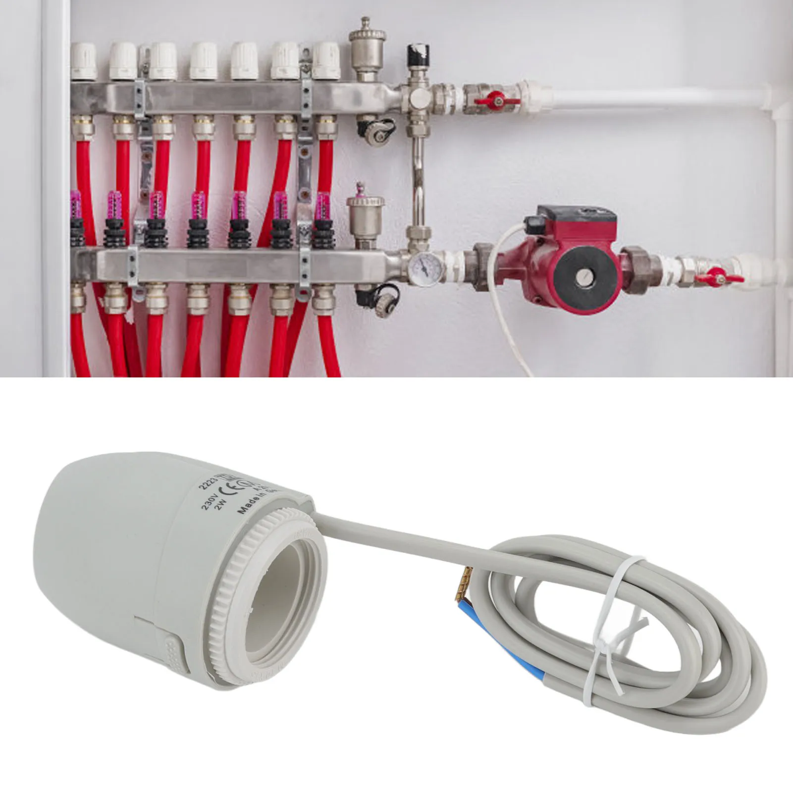 Thermostatic Valve IP54 Waterproof Easy To Install Electric Thermal Actuator 230V Closed Lightweight for Ground Heating
Thermostatic Valve IP54 Waterproof Easy To Install Electric Thermal Actuator 230V Closed Lightweight for Ground Heating
