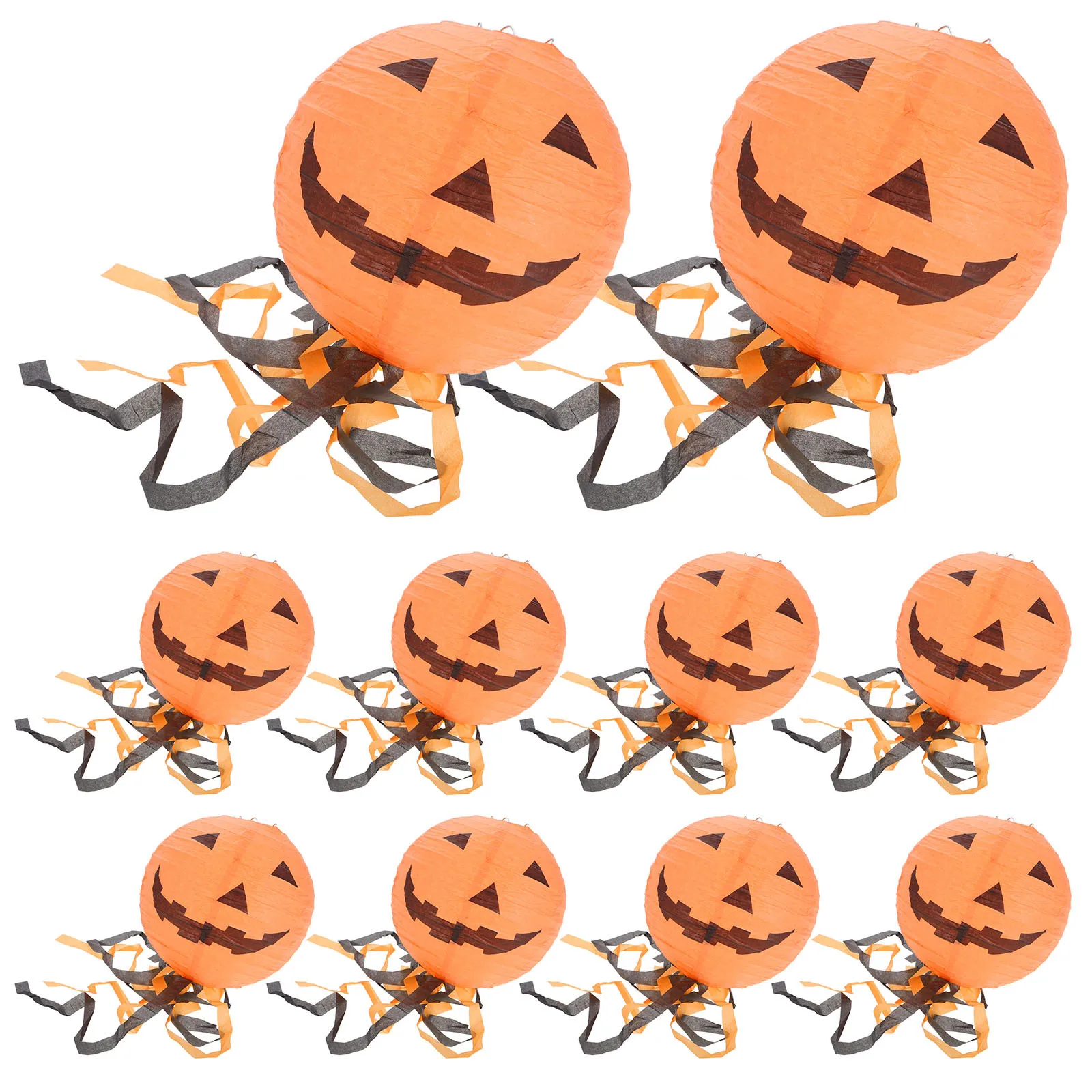 10 Pcs Pumpkin Paper Lanterns Easy to Set up Halloween Decorations Sturdy Hanging Outdoor Scene
10 Pcs Pumpkin Paper Lanterns Easy to Set up Halloween Decorations Sturdy Hanging Outdoor Scene
