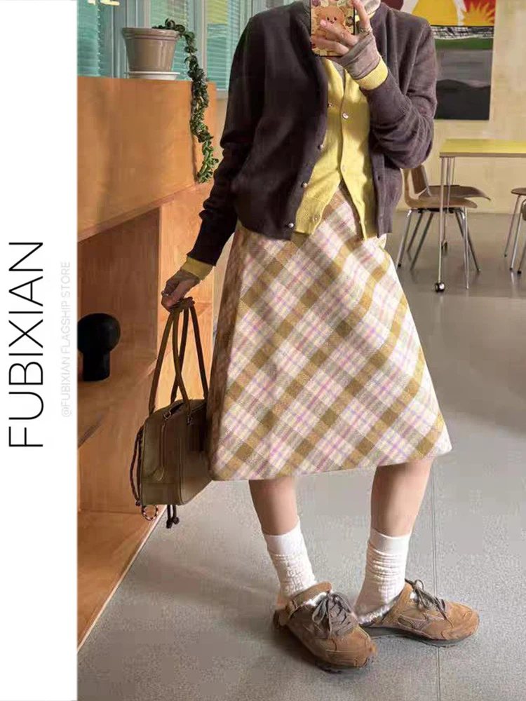 Юбка женская шерстяная в клетку с высокой талией, повседневная, осенне-зимняя, модная, приталенная, А-силуэт, для подростков
Юбка женская шерстяная в клетку с высокой талией, повседневная, осенне-зимняя, модная, приталенная, А-силуэт, для подростков