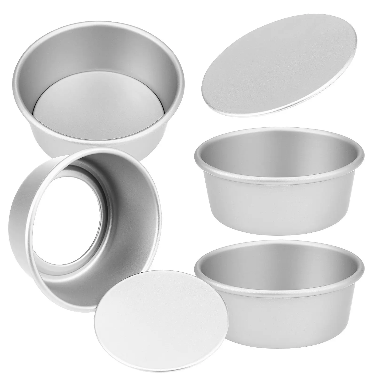 4 Pcs Small Round Cake Mold Aluminum Alloy Baking Pans Removable Bottom Deep Tart Molds Versatile Usage Lightweight Easy
4 Pcs Small Round Cake Mold Aluminum Alloy Baking Pans Removable Bottom Deep Tart Molds Versatile Usage Lightweight Easy