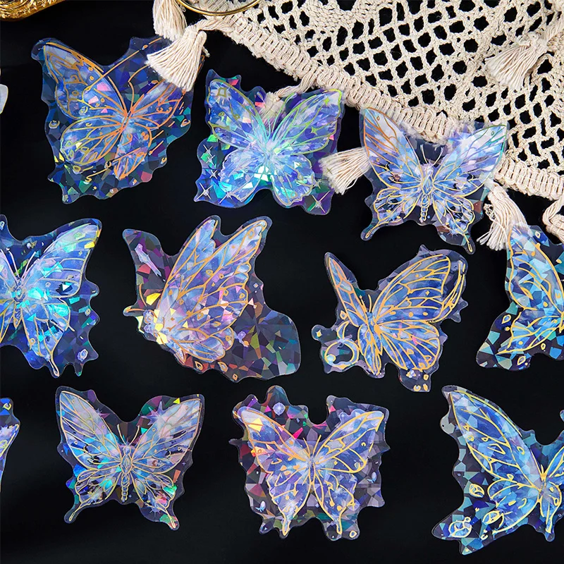 30Pcs Ice Crystal Butterfly PET Sticker Pack DIY Handbook Decorative Scrapbooking Stickers Collage Planner Journal Supplies
30Pcs Ice Crystal Butterfly PET Sticker Pack DIY Handbook Decorative Scrapbooking Stickers Collage Planner Journal Supplies