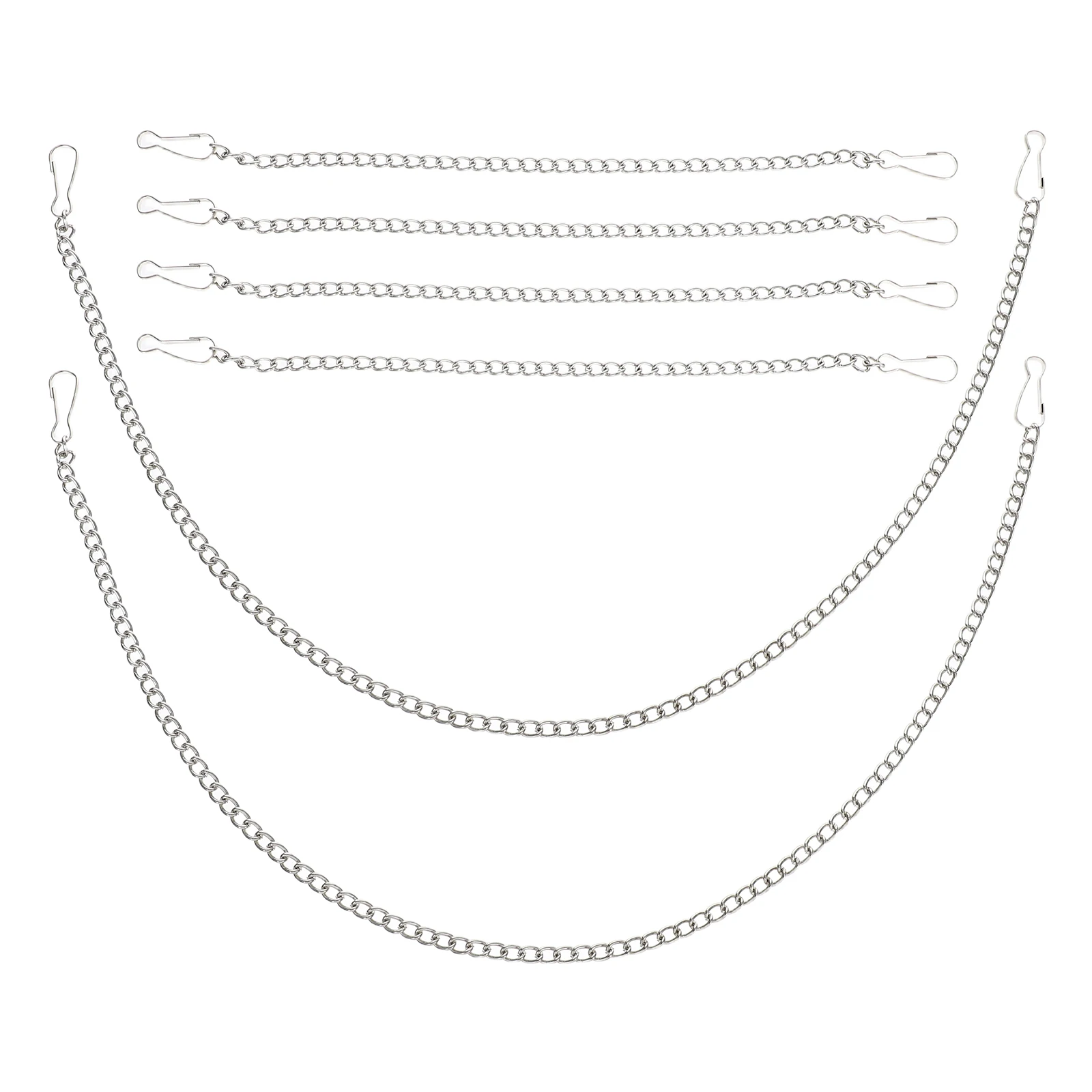 6pcs Tag Ornament Hook x4 50cm x2 Metal Hanging Chains Silver Iron Chains with Clasps for Hanging Decor Display Accessories
6pcs Tag Ornament Hook x4 50cm x2 Metal Hanging Chains Silver Iron Chains with Clasps for Hanging Decor Display Accessories