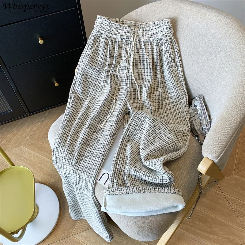 Apricot Trousers Femme Chenille Twill Wide-leg Pants Women's Streetwear Autumn Winter New Korean Fashion Loose Pants
Apricot Trousers Femme Chenille Twill Wide-leg Pants Women's Streetwear Autumn Winter New Korean Fashion Loose Pants