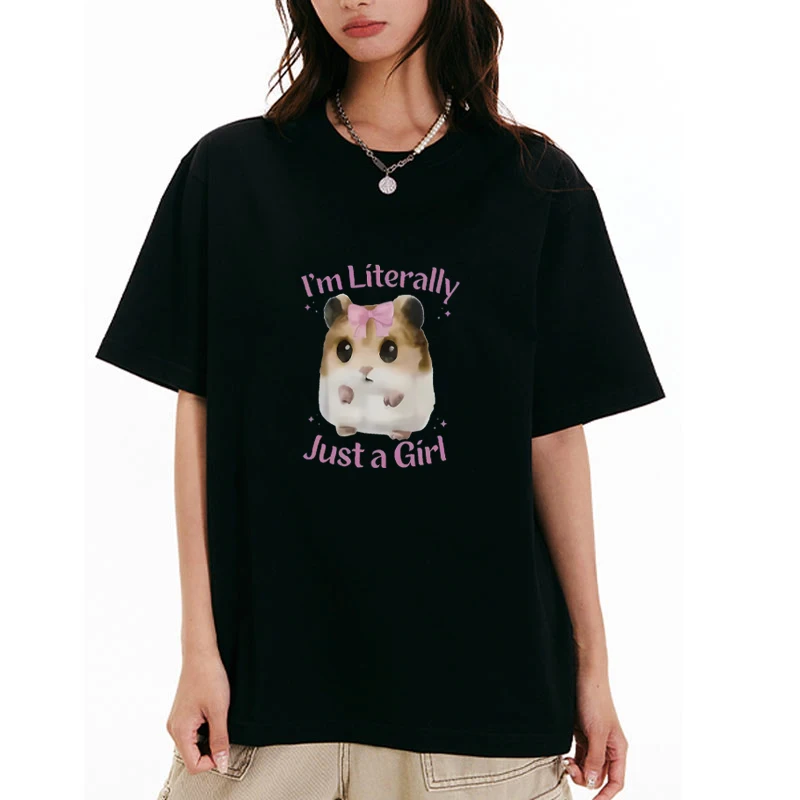 I'm Literally Just A Girl Cute Hamster Funny Meme printed T Shirts Men Women Fashion Casual Cotton short sleeve T-shirts Unisex
I'm Literally Just A Girl Cute Hamster Funny Meme printed T Shirts Men Women Fashion Casual Cotton short sleeve T-shirts Unisex