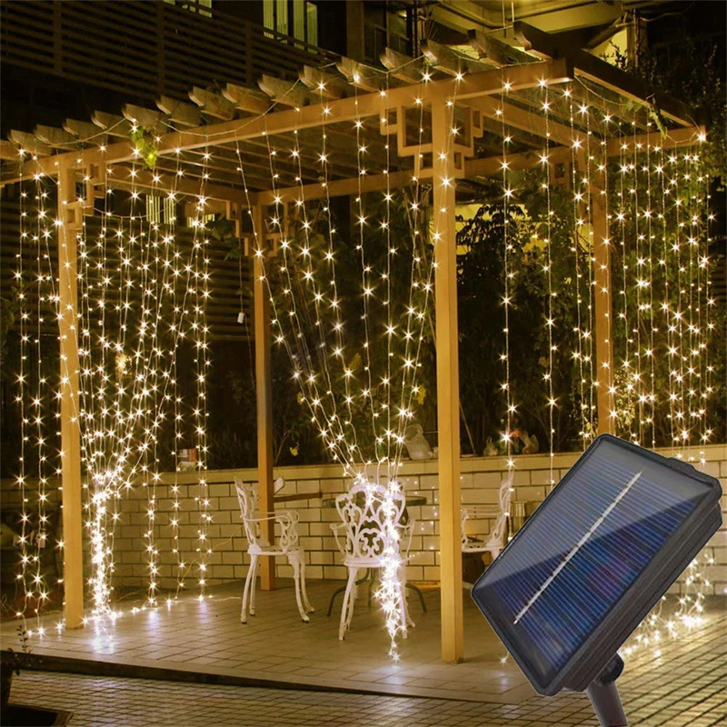 Wedding Party New Year Yard Decoration Outdoor 3/6M Fairy Lights Garland Christmas Garden Decor LED Solar Curtain Lights String
Wedding Party New Year Yard Decoration Outdoor 3/6M Fairy Lights Garland Christmas Garden Decor LED Solar Curtain Lights String