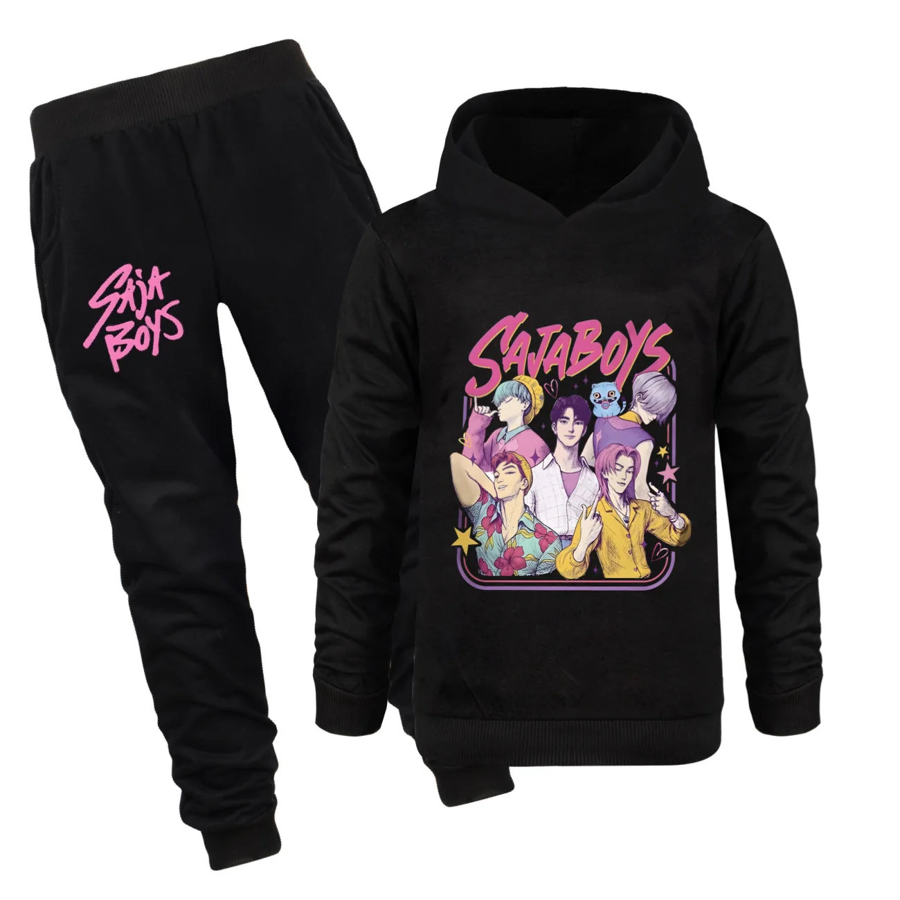 KPop Demon Hunters SAJABOYS Kids Cartoon Long Sleeve Hoodie And Pants Set Toddler Baby Boys Girls Outfit Boutique Clothing
KPop Demon Hunters SAJABOYS Kids Cartoon Long Sleeve Hoodie And Pants Set Toddler Baby Boys Girls Outfit Boutique Clothing