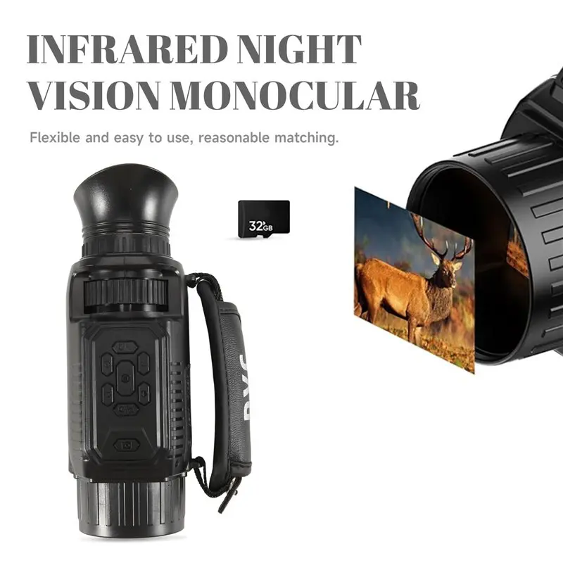 A08P-Infrared 4K WIFI Night Vision Monocular, 68MP Macro Lens, 28X Digital Zoom, Includes 32G Card
A08P-Infrared 4K WIFI Night Vision Monocular, 68MP Macro Lens, 28X Digital Zoom, Includes 32G Card