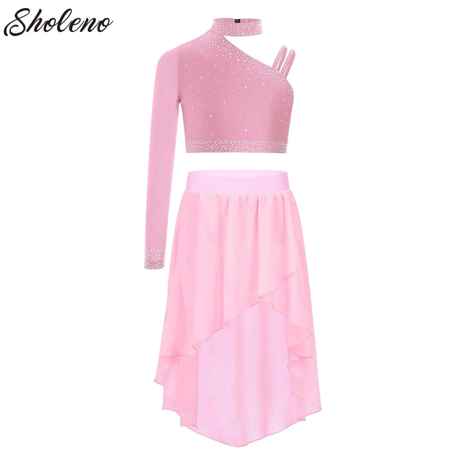 Kids Girls Modern Lyrical Dance Set Contemporary Jazz Dance Studio Practice Costumes Rhinestones 2-Piece Skating Ballet Outfits
Kids Girls Modern Lyrical Dance Set Contemporary Jazz Dance Studio Practice Costumes Rhinestones 2-Piece Skating Ballet Outfits