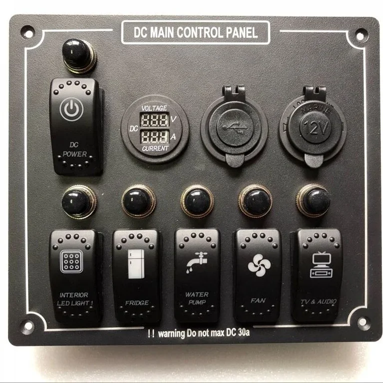 KETO Aluminium Ship Boat marine main electric switch panel with Circuit Breakers
KETO Aluminium Ship Boat marine main electric switch panel with Circuit Breakers