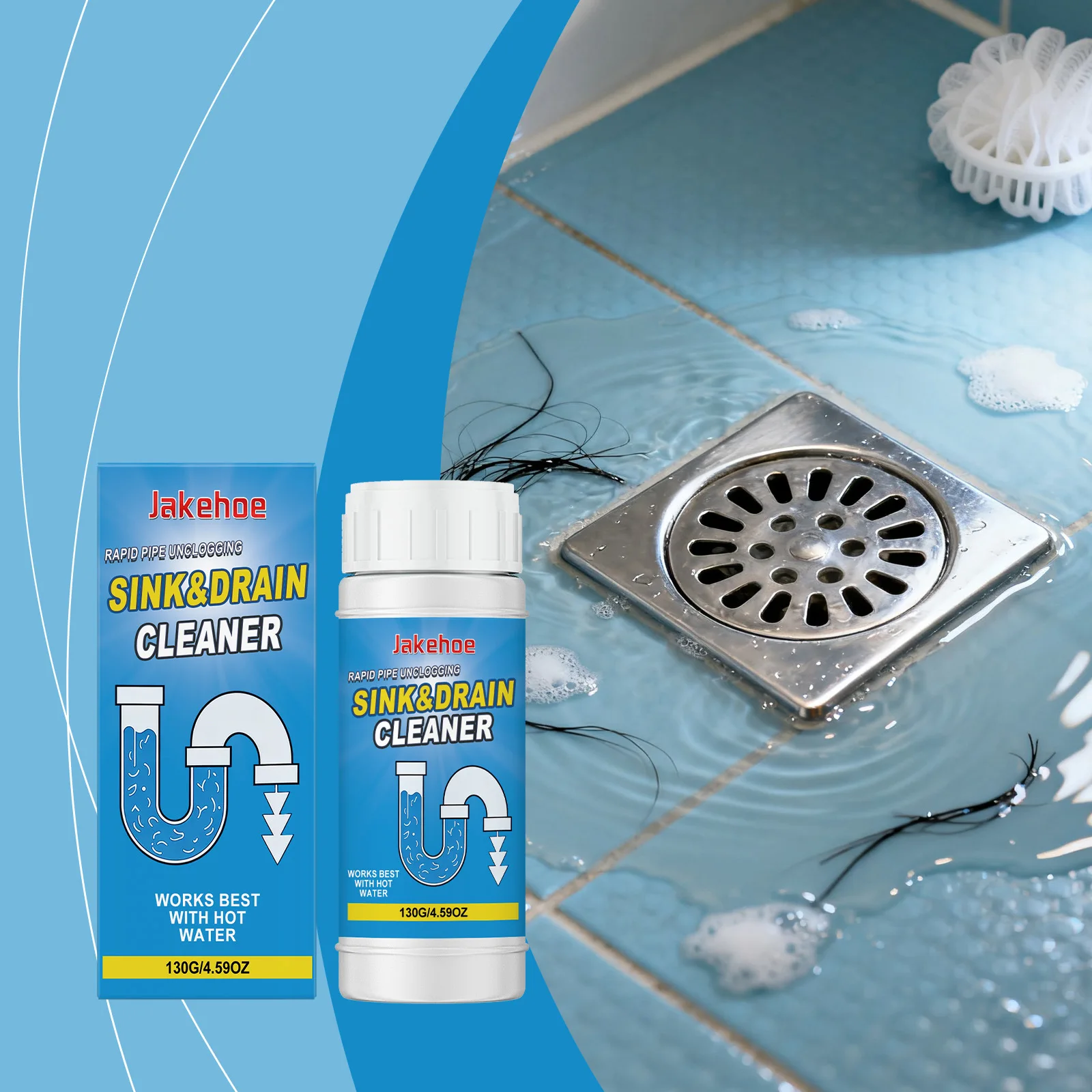 Drain Cleaner Powder Formula For Kitchen And Bathroom Clog Removal
Drain Cleaner Powder Formula For Kitchen And Bathroom Clog Removal