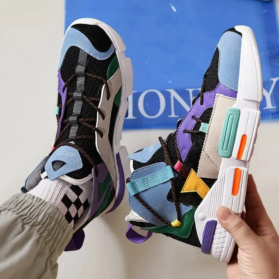 Men'S Casual Sports Shoes New Trendy Spring Collection Breathable Mesh High-Top Sneakers with Color-Blocking Design Dad Shoes
Men'S Casual Sports Shoes New Trendy Spring Collection Breathable Mesh High-Top Sneakers with Color-Blocking Design Dad Shoes