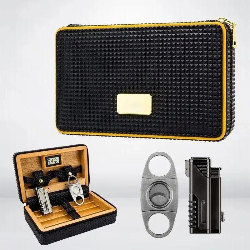 【Hot Item】Portable Cedar Wood And Silicone Leather Humidor Box With Lighter Cutter Four Smoke Cigarette Cigar Case Cabinet Patte
【Hot Item】Portable Cedar Wood And Silicone Leather Humidor Box With Lighter Cutter Four Smoke Cigarette Cigar Case Cabinet Patte