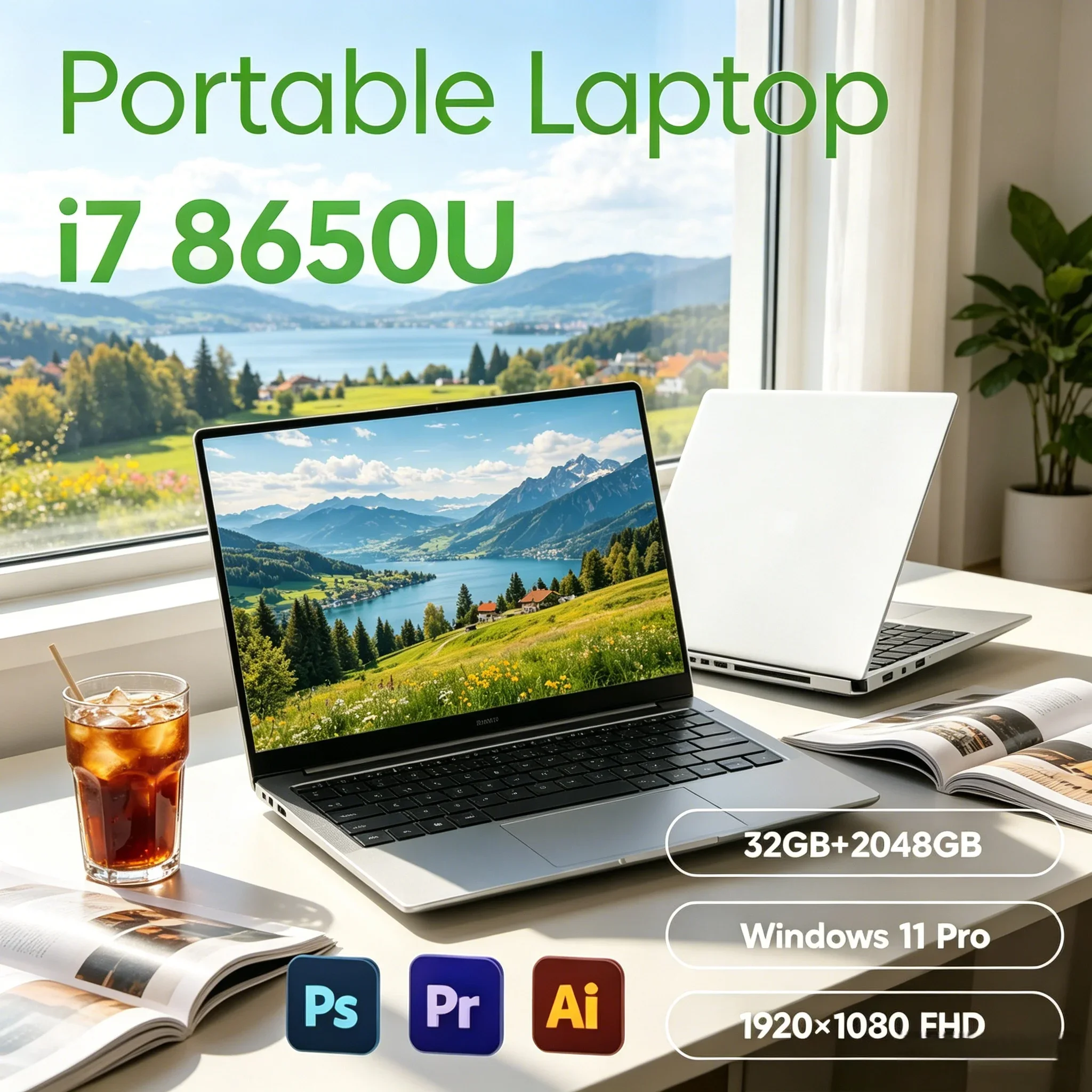 Lightweight 15.6 Inch Office Laptop Intel Core I7-8650U Fast Speed 2TB M.2 SSD Windows 11 Pro Travel Notebook
Lightweight 15.6 Inch Office Laptop Intel Core I7-8650U Fast Speed 2TB M.2 SSD Windows 11 Pro Travel Notebook