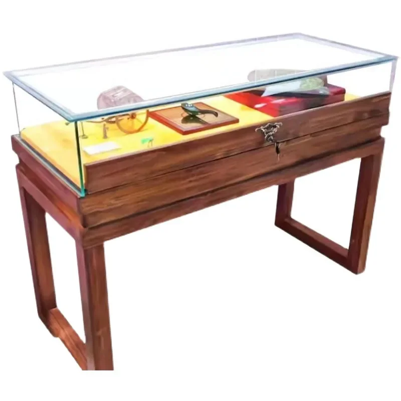 Solid wood jewelry display cabinet Vintage cultural and play books Calligraphy and painting Jade jewelry Museum exhibition
Solid wood jewelry display cabinet Vintage cultural and play books Calligraphy and painting Jade jewelry Museum exhibition