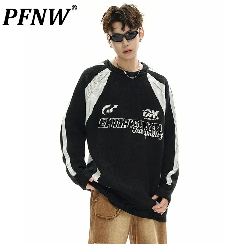 PFNW American Sweater Letter Contrast Color Spliced Male O-Neck Long Sleeve Loose Pullover Knit Tops Autumn New Fashion 28W4133
PFNW American Sweater Letter Contrast Color Spliced Male O-Neck Long Sleeve Loose Pullover Knit Tops Autumn New Fashion 28W4133