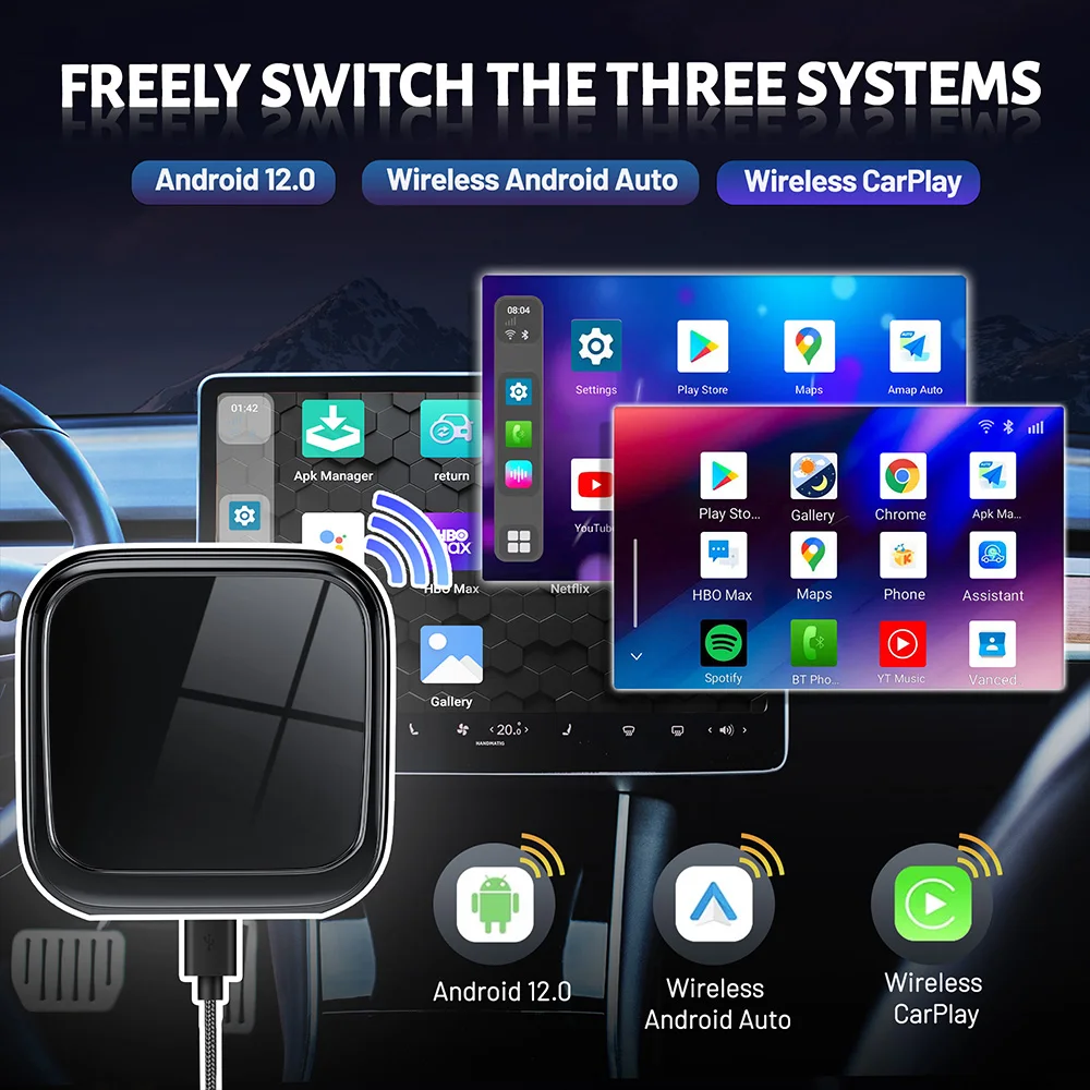 Carplay Ai Box беспроводной Carplay Android Box Автомобильный мультимедийный плеер 4 + 64 ГБ Plug Play для Apple Carplay аудио Volvo Ford Benz VW
Carplay Ai Box беспроводной Carplay Android Box Автомобильный мультимедийный плеер 4 + 64 ГБ Plug Play для Apple Carplay аудио Volvo Ford Benz VW