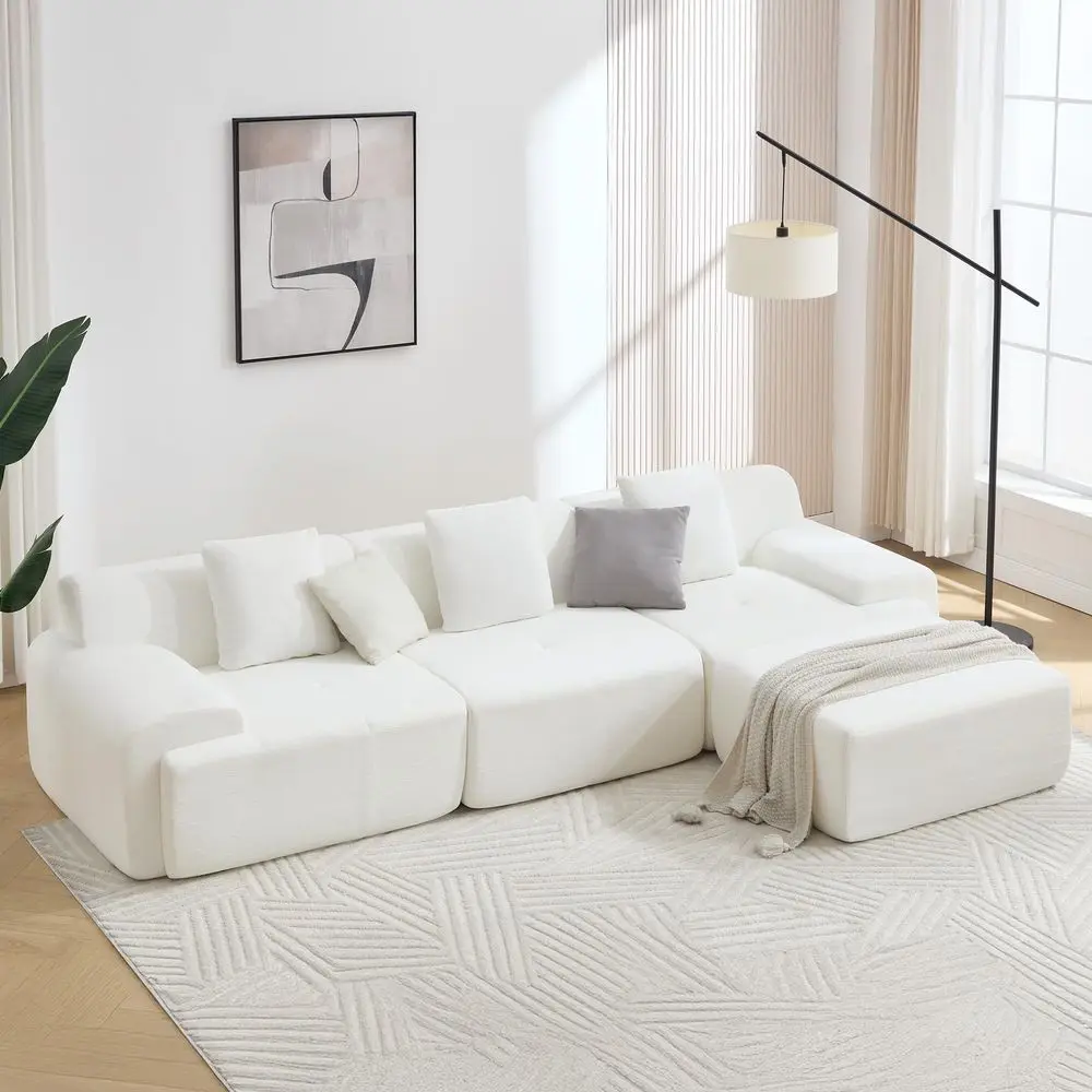 LShaped Modular Sectional Sofa, 122 Modern Corduroy Upholstery Couches for Living Room, Oversized 3Seater Boneless Cloud Couch
LShaped Modular Sectional Sofa, 122 Modern Corduroy Upholstery Couches for Living Room, Oversized 3Seater Boneless Cloud Couch