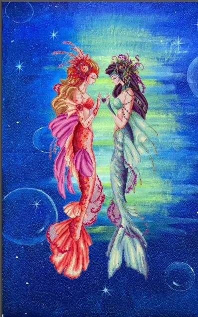 BF-Mermaid Sisters с тканью для вышивки крестиком, металлическая нить из бисера, набор стилей для вышивки крестом
BF-Mermaid Sisters с тканью для вышивки крестиком, металлическая нить из бисера, набор стилей для вышивки крестом
