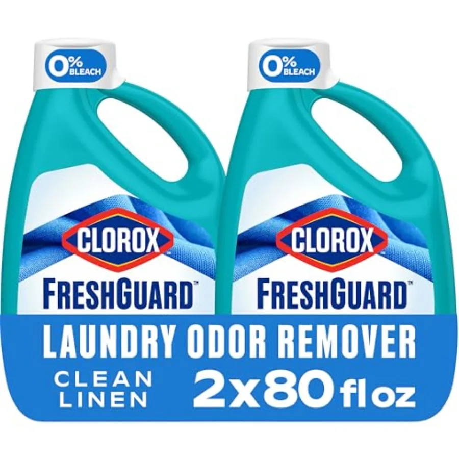 Clorox FreshGuard Laundry Odor Remover, 0% Bleach, Clean Linen, 80 Fl Oz., Pack of 2 Pack May Vary
Clorox FreshGuard Laundry Odor Remover, 0% Bleach, Clean Linen, 80 Fl Oz., Pack of 2 Pack May Vary