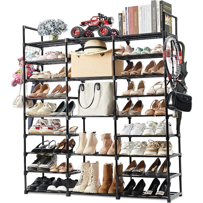 9-Tier Metal Shoe Rack - Holds 50-55 Pairs, Tall Storage Shelf for Shoes, Boots, Entryway, Closet, Garage
9-Tier Metal Shoe Rack - Holds 50-55 Pairs, Tall Storage Shelf for Shoes, Boots, Entryway, Closet, Garage