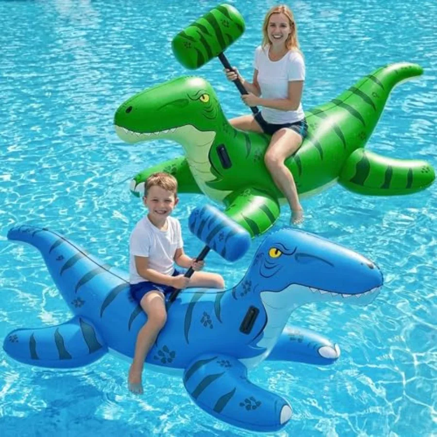Pool games toys floats: 2-pack inflatable dinosaur pool floats in green and blue, durable vinyl material, extra-thick design fo
Pool games toys floats: 2-pack inflatable dinosaur pool floats in green and blue, durable vinyl material, extra-thick design fo