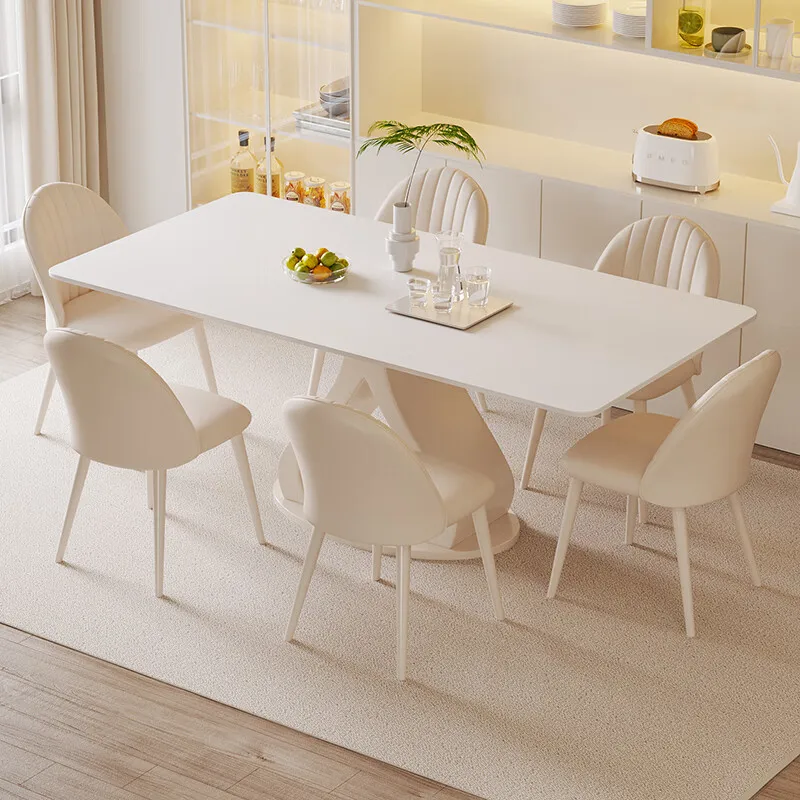 Cream wind rock board 4 person dining table modern rectangular dining table chair luxury combination kitchen coffee home use
Cream wind rock board 4 person dining table modern rectangular dining table chair luxury combination kitchen coffee home use