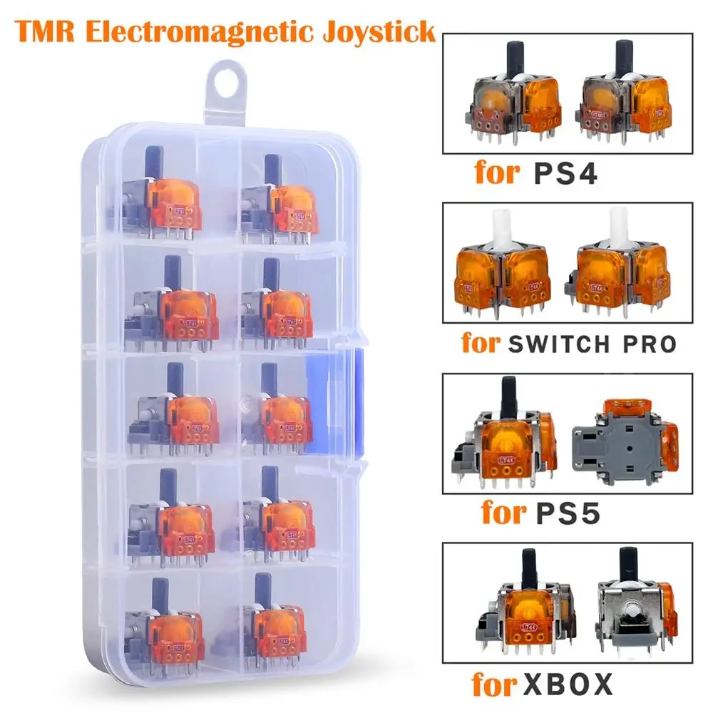 10PCS Anti-Drift TMR Electromagnetic Joystick Low Power Consumption Carbon Film ThumbStick 3D Analog High Precision
10PCS Anti-Drift TMR Electromagnetic Joystick Low Power Consumption Carbon Film ThumbStick 3D Analog High Precision