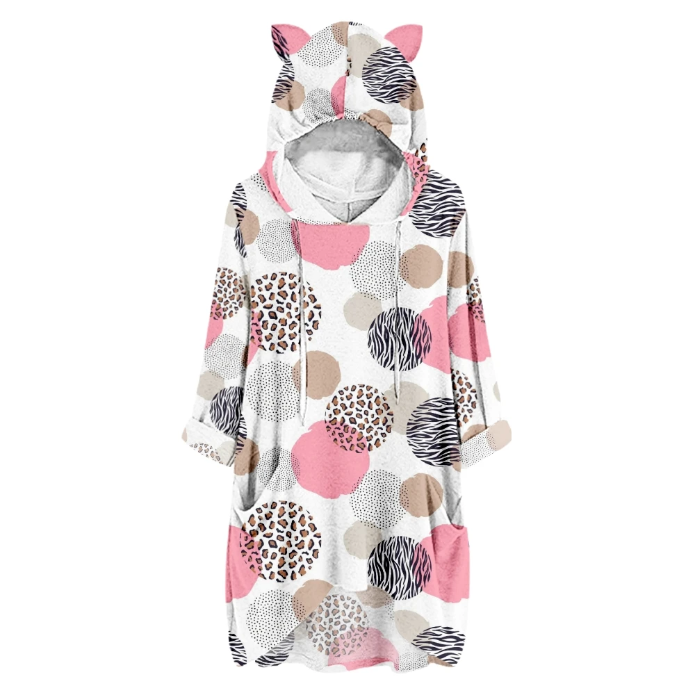 Women's Hoodie Loose Half Sleeve Leopard Print Splicing Printed Casual Fashion Women Cat Ears Sweatshirt Hoodies
Women's Hoodie Loose Half Sleeve Leopard Print Splicing Printed Casual Fashion Women Cat Ears Sweatshirt Hoodies