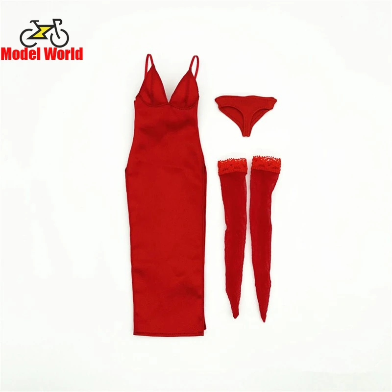 1/6 Scale female dolls clothes dress Sexy suspender cheongsam red long evening gown fit 12'' action figure body model
1/6 Scale female dolls clothes dress Sexy suspender cheongsam red long evening gown fit 12'' action figure body model